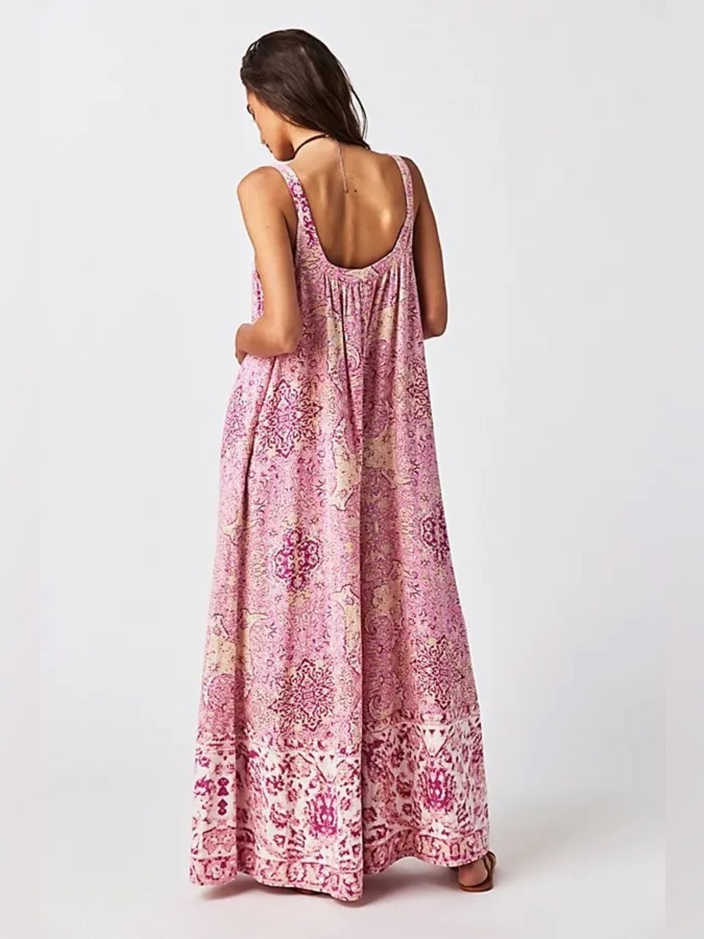 Free People Pink Paisley Sleeveless Jumpsuit Romper
